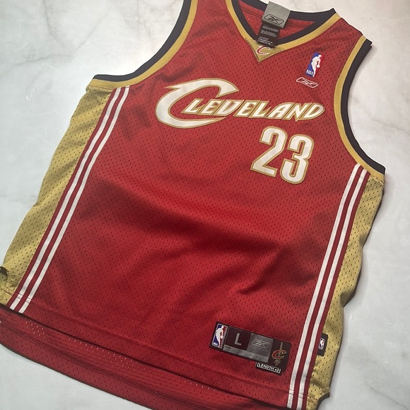 Cleveland Cavaliers Lebron James Authentic Reebok Jersey Youth Large - Picture 1 of 5